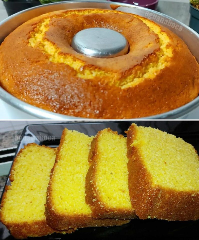 Bolo de Fubá com limão de liquidificador