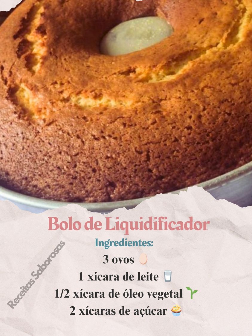 BOLO DE LIQUIDIFICADOR