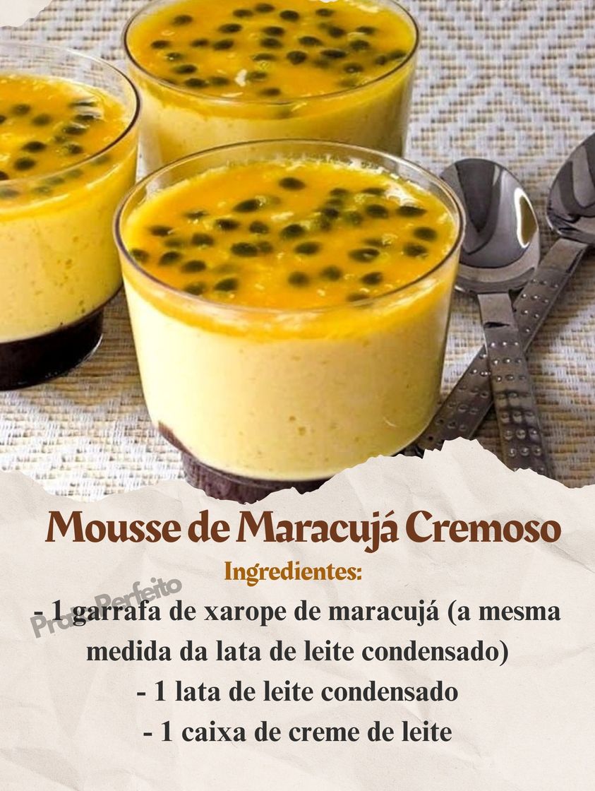 MOUSSE DE MARACUJÁ